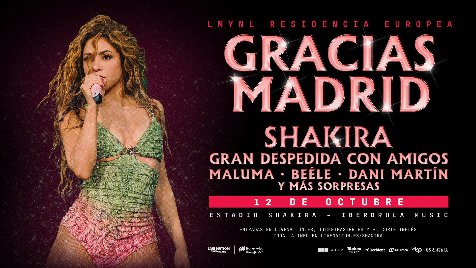 shakira residencia Madrid en 2026